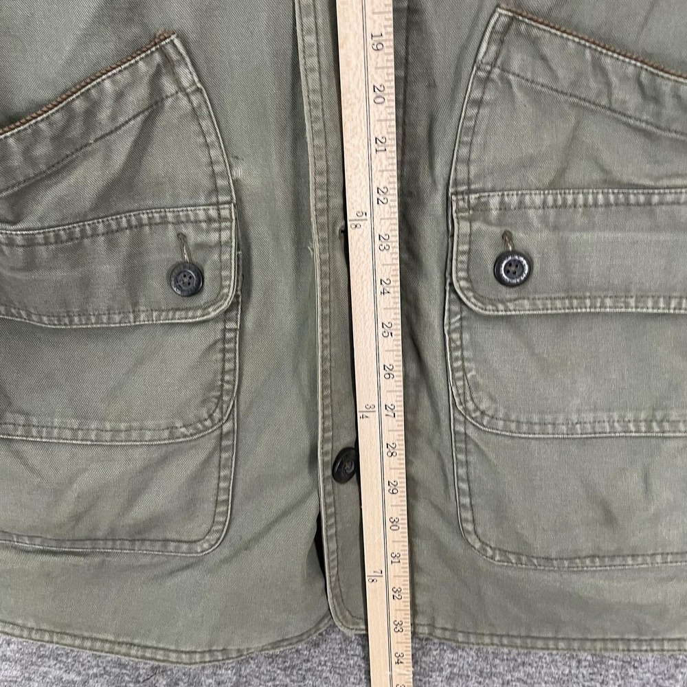 Vtg Orvis Barn Chore Coat Ames Large Forest Green Workwear Heavy Duty Distressed - Picture 5 of 13